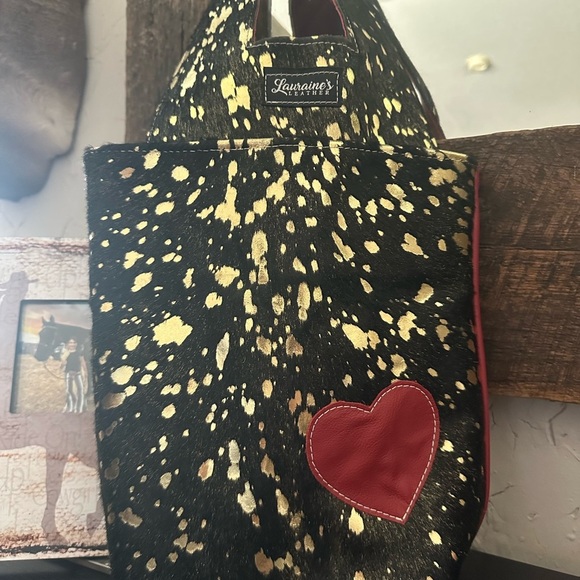 Lauraine’s HOH acid wash and leather vehicle hanging reusable trash storage bag - Picture 2 of 11